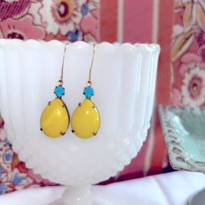 Pretty yellow and turquoise from Etsy.